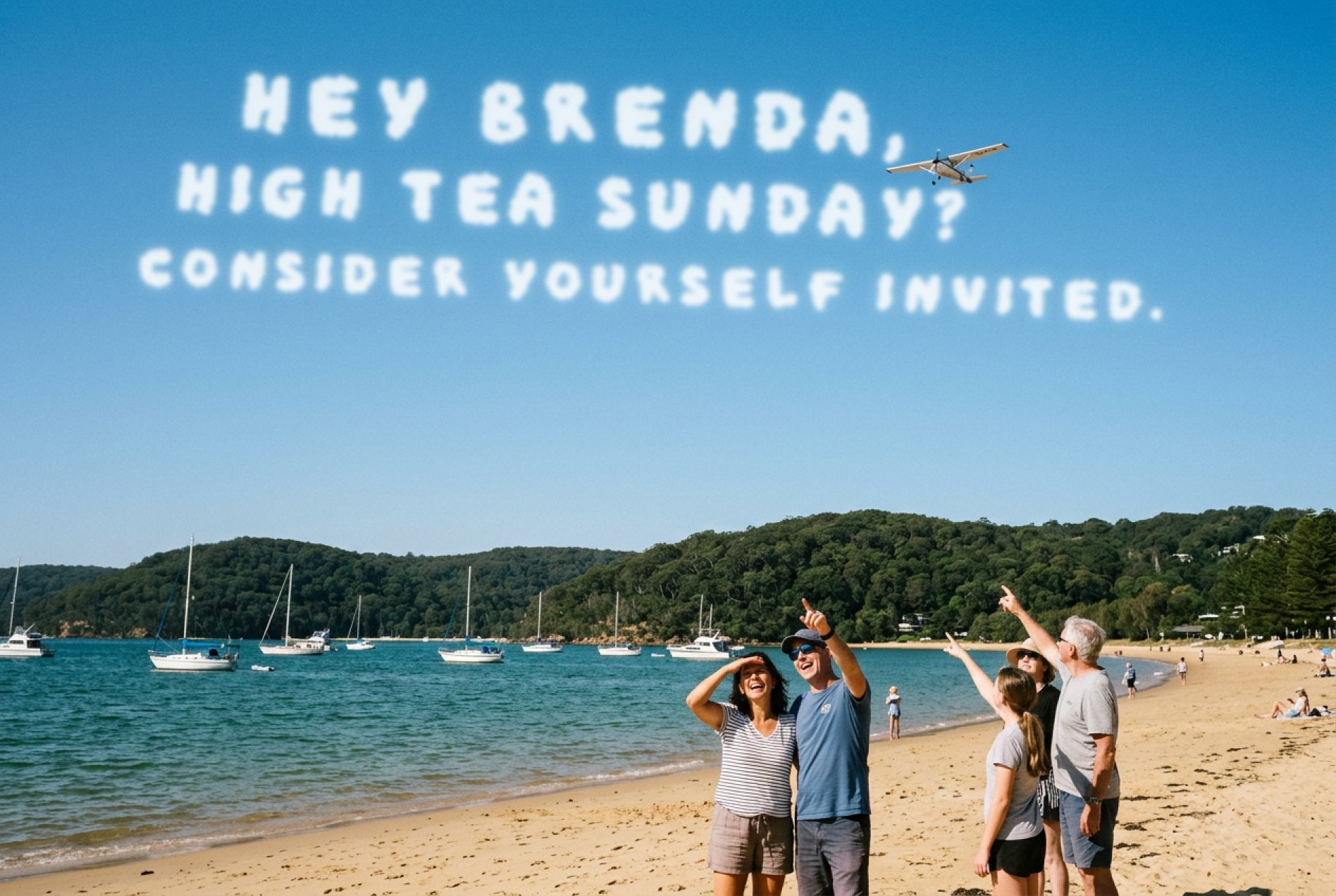Skywriting over Ettalong
