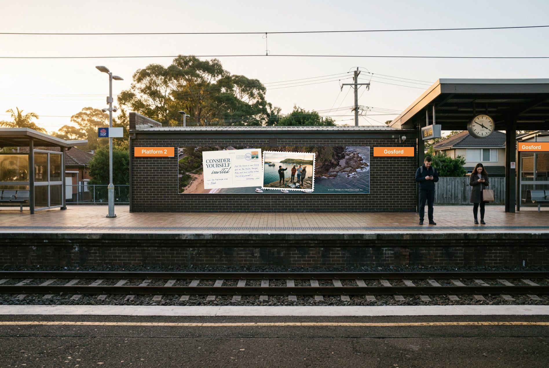 Train platform, Gosford