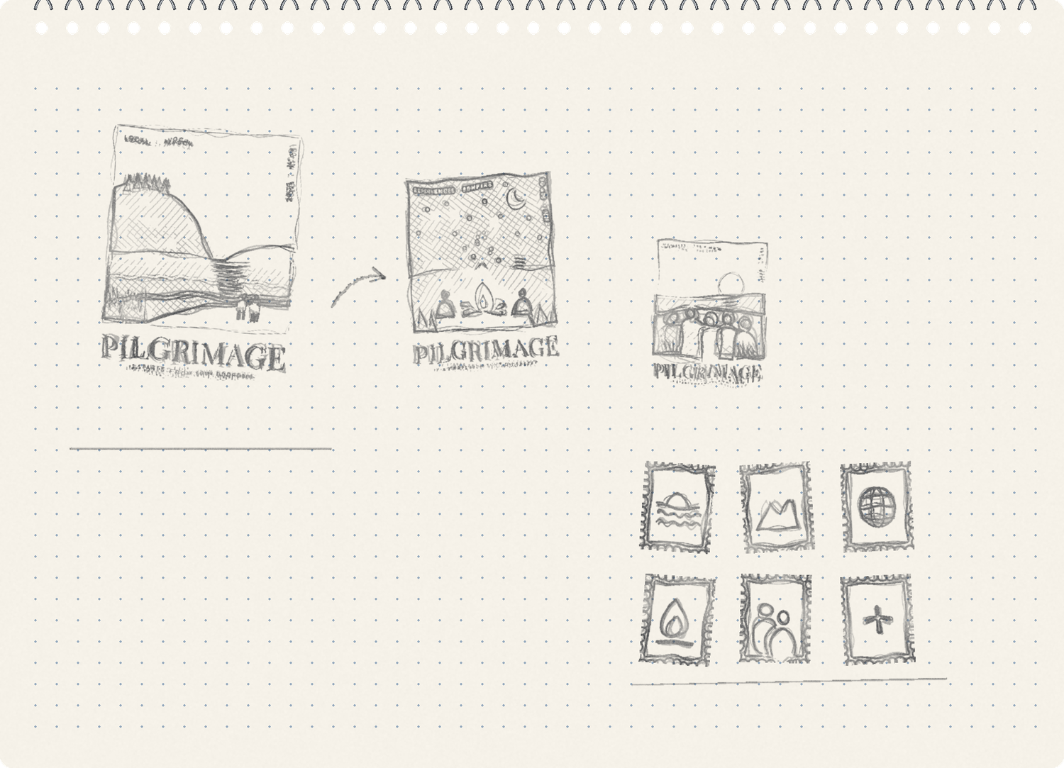 Early pencil thoughts: a stamp for every kind of trip