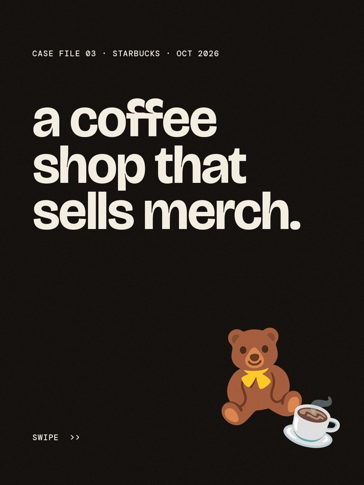 Case File cover: a coffee shop that sells merch.